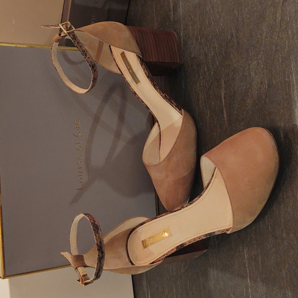 Louise et Cie Lo-Idina pump taupe suede sz 8.5